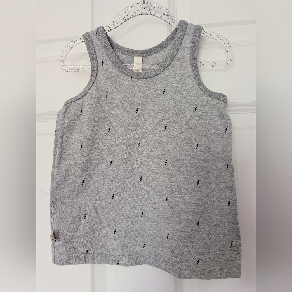 Childhoods Clothing Ringer Tank Top Cotton/poly Slub 4t Bolts On Pebble GUC